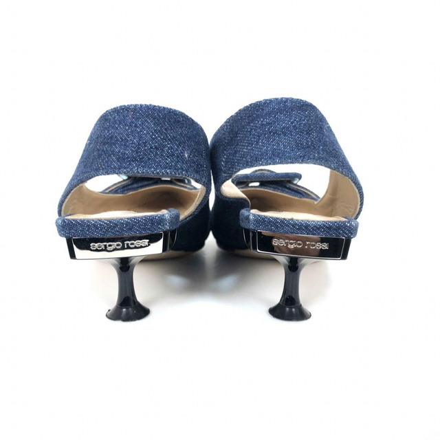 美品 セルジオロッシ SR MILANO デニムパンプス 34 | hartwellspremium.com