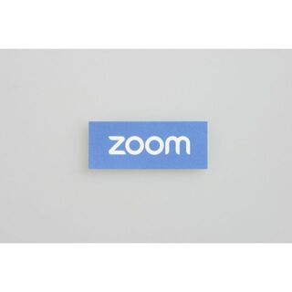ズーム(Zoom)の非売品 zoom ノベルティ ロゴ入り ステッカー 青(その他)