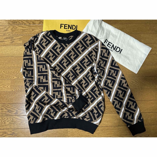 FENDI トレーナー　スウェット　ズッカ柄　Lサイズ