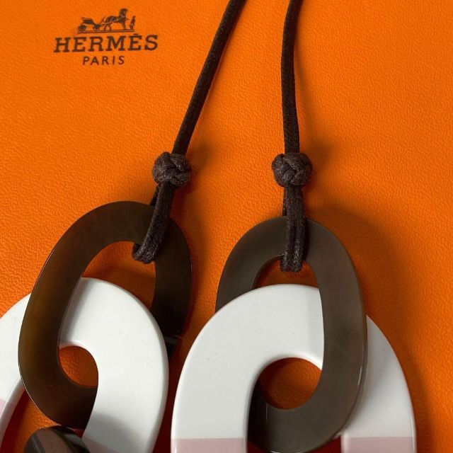ボトムスス単品 エルメス バッファローホーン ネックレス ピンク