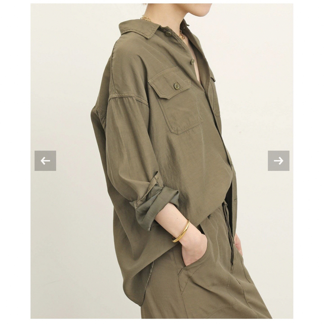 L'Appartement DEUXIEME CLASSE(アパルトモンドゥーズィエムクラス)のアパルトモン　レミレリーフ Military Shirt ・Maxi Skirt レディースのスカート(ロングスカート)の商品写真