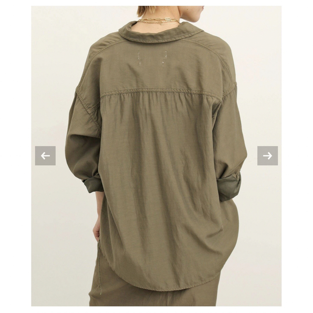 L'Appartement DEUXIEME CLASSE(アパルトモンドゥーズィエムクラス)のアパルトモン　レミレリーフ Military Shirt ・Maxi Skirt レディースのスカート(ロングスカート)の商品写真