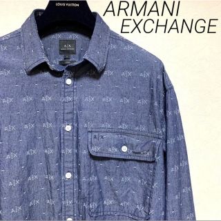 アルマーニエクスチェンジ(ARMANI EXCHANGE)の【極美品】ARMANI EXCHANGE ロゴ総柄 シャツ オーバーサイズ(シャツ)