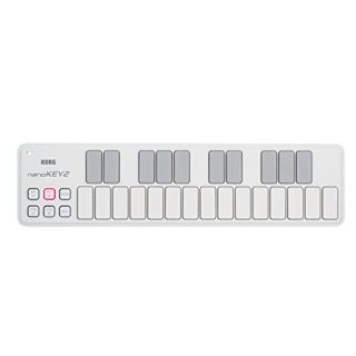 【中古】KORG 定番 USB MIDIキーボード nanoKEY2 WH ホワイト 音楽制作 DTM コンパクト設計で持ち運びに最適 すぐに始められるソフトウェアライセンス込 wgteh8f(その他)