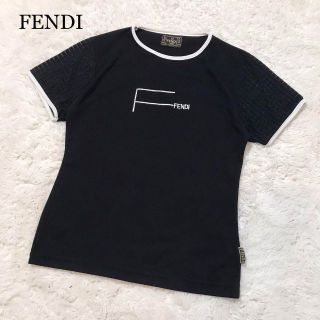 フェンディ 半袖Ｔシャツ size:42 レーヨン92％ ウレタン8％ 茶×バッグ柄 FENDI【質屋】