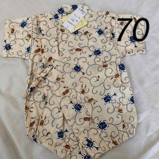 男の子70サイズ　じんべえロンパース(甚平/浴衣)