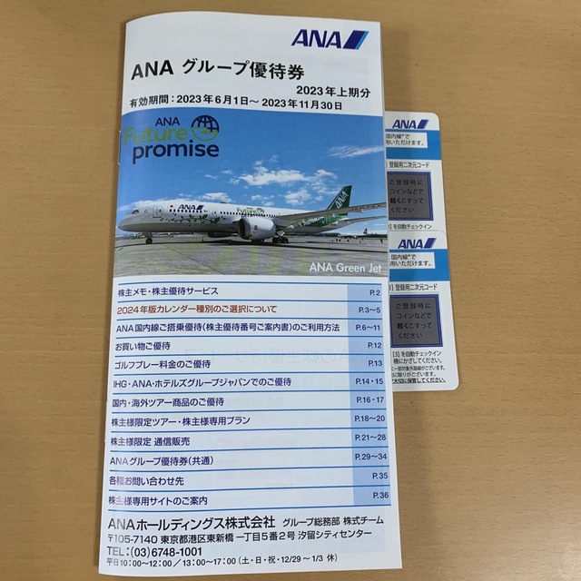 ANA(全日本空輸)(エーエヌエー(ゼンニッポンクウユ))のANA 株主優待　航空チケット チケットの乗車券/交通券(航空券)の商品写真