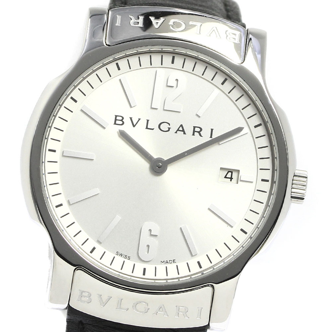 軽いダメージ劣化シミ針ブルガリ BVLGARI ST35S ソロテンポ デイト クォーツ メンズ _751018