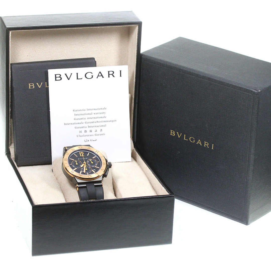 BVLGARI ブルガリ メンズ腕時計 ディアゴノ ウルトラネロ クロノグラフ DG42BBSCVDCH/1 ブラック（黒）文字盤 自動巻き