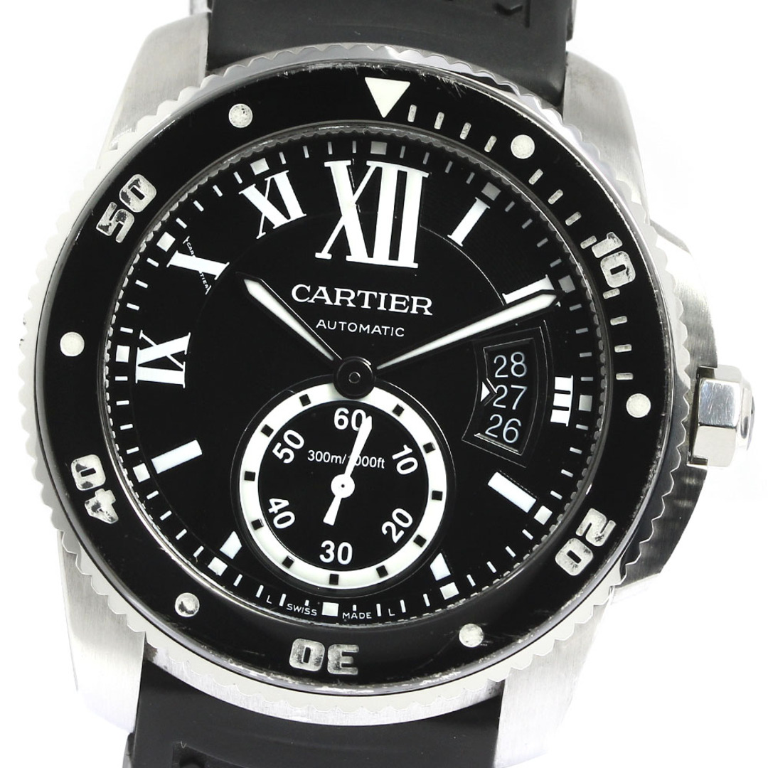 カルティエ CARTIER W7100056 カリブル ドゥ カルティエ ダイバー デイト スモールセコンド 自動巻き メンズ _749141