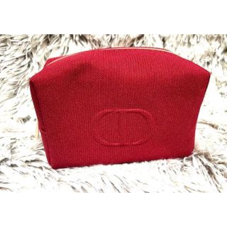 クリスチャンディオール(Christian Dior)の【新品】ディオール　Dior　ロゴ入り　ポーチ　 非売品　ノベルティ　レッド　(ポーチ)