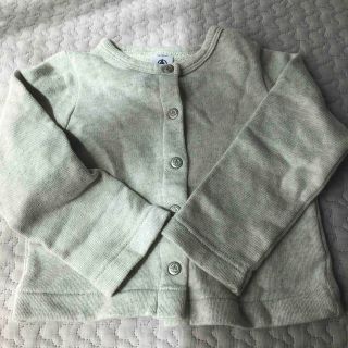 プチバトー(PETIT BATEAU)のプチバトー　2ans86cm スウェットカーディガン(カーディガン)