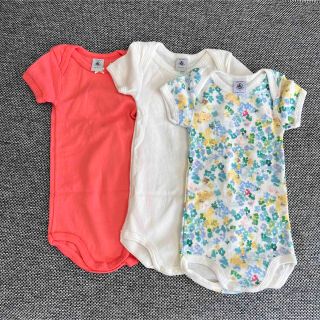 プチバトー(PETIT BATEAU)のプチバトー　ロンパース　半袖　18m(ロンパース)