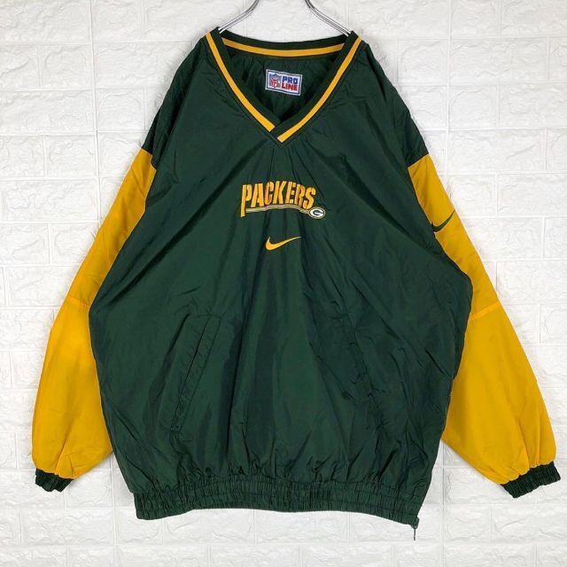 90's 白タグ NIKE GREEN BAY PACKERS プルオーバー-