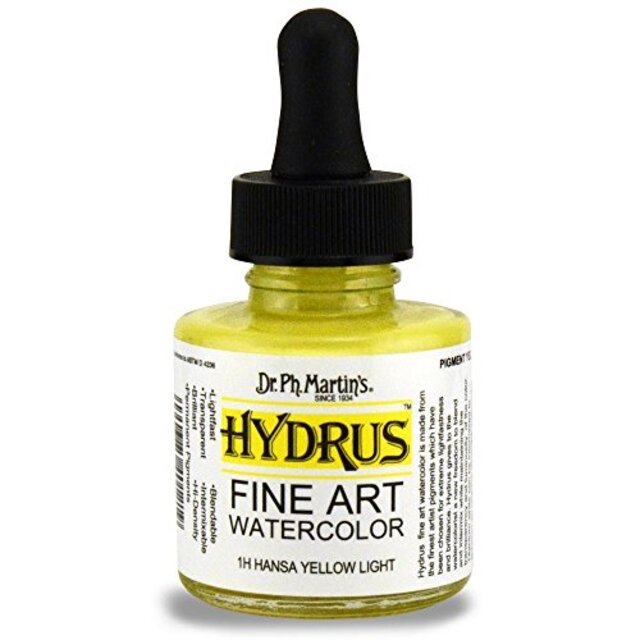 Dr. Ph. Martin's Hydrus Fine Art Watercolor 1.0 oz Hansa Yellow Light (1H) g6bh9ry