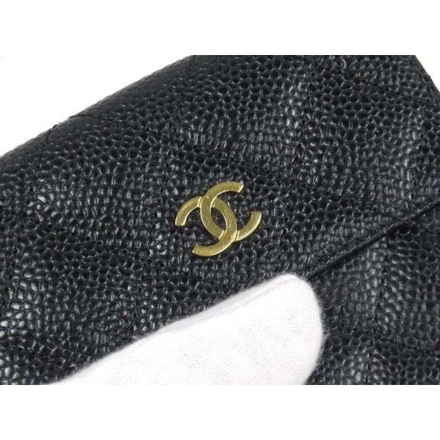 CHANEL(シャネル)の■中古■　シャネル ココ 両面 財布 コンパクト マトラッセ キャビアスキン A48980 【A73457】 レディースのファッション小物(財布)の商品写真