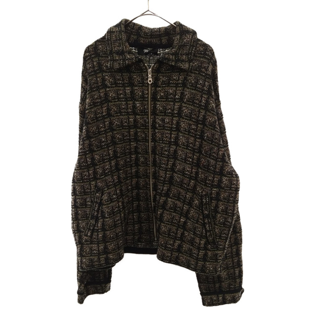 MYne by mihara yasuhiro マインバイミハラヤスヒロ 23SS TWEED KNIT JACKET ツイードニットジャケット G10JK020-0 ブラック/カーキ