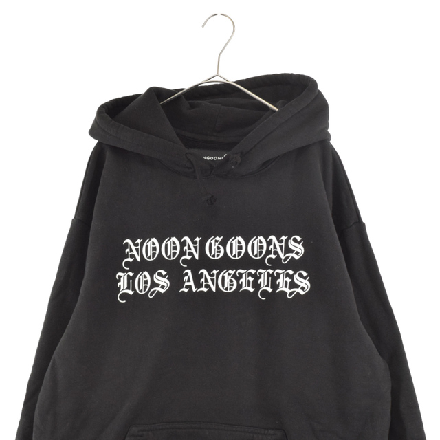 NOON GOONS ヌーングーンズ Los Angeles Hoodie ロサンゼルスプリントプルオーバーパーカー ブラック