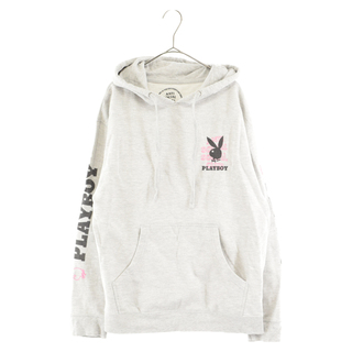 アンチソーシャルソーシャルクラブ(ANTI SOCIAL SOCIAL CLUB)のANTI SOCIAL SOCIAL CLUB アンチソーシャルソーシャルクラブ × PLAYBOY HOODIE プレイボーイ プリントプルオーバーパーカー グレー(パーカー)