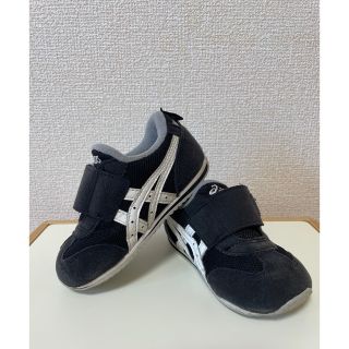 アシックス(asics)のasics   スクスク　14センチ　黒 (スニーカー)