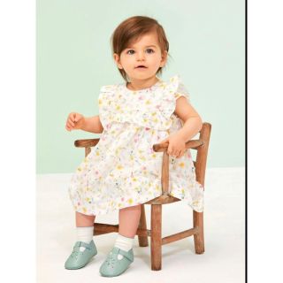 プチバトー(PETIT BATEAU)の花柄ワンピース　24m 86cm 新品未使用　タグ付き　プチバトー(ワンピース)