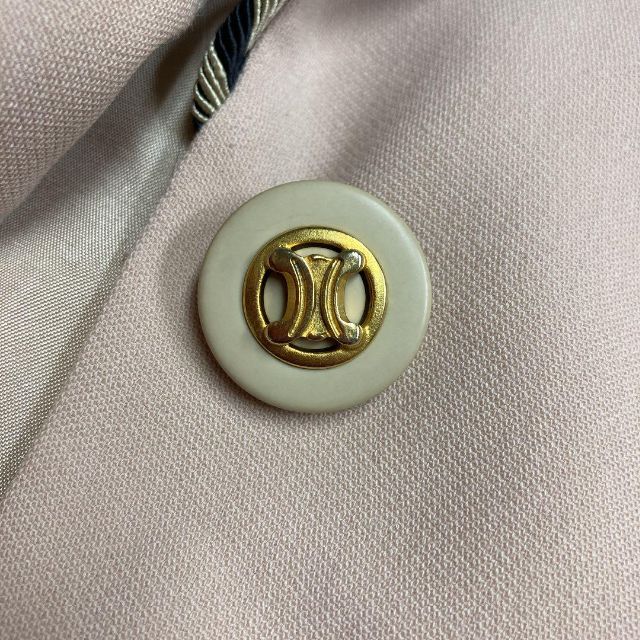 セリーヌ セットアップ スーツ パイピング オールド ヴィンテージ 金ボタン