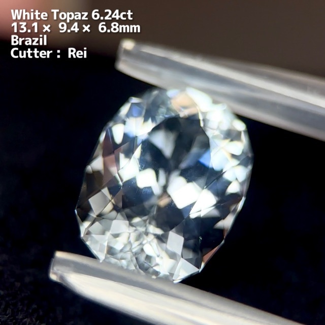 ヤフオクへ移動→ホワイトトパーズ 6.24ct 大粒のきらめきを贅沢に♪ 2