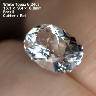 ヤフオクへ移動→ホワイトトパーズ 6.24ct 大粒のきらめきを贅沢に♪(その他)