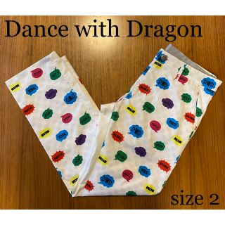 ダンスウィズドラゴン(Dance With Dragon)のダンスウィズドラゴン ゴルフウェア レディース  パンツ 総柄 サイズ2 美品(ウエア)