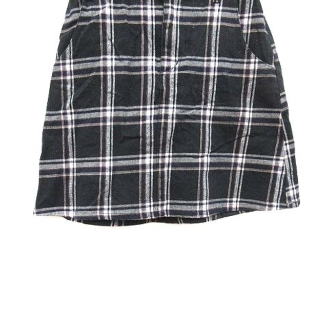 heather(ヘザー)のヘザー Heather 台形スカート ミニ チェック S 黒 ブラック /CT レディースのスカート(ミニスカート)の商品写真