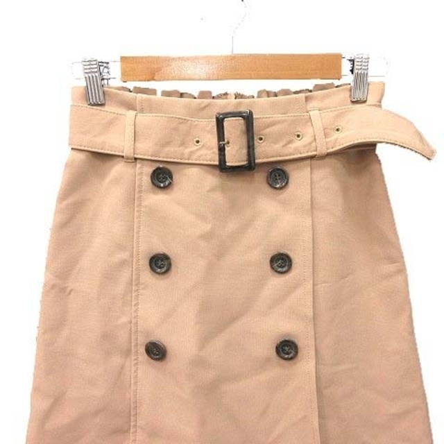 INGNI(イング)のイング INGNI 台形スカート ミニ ボタン ベルト M ベージュ /CT レディースのスカート(ミニスカート)の商品写真