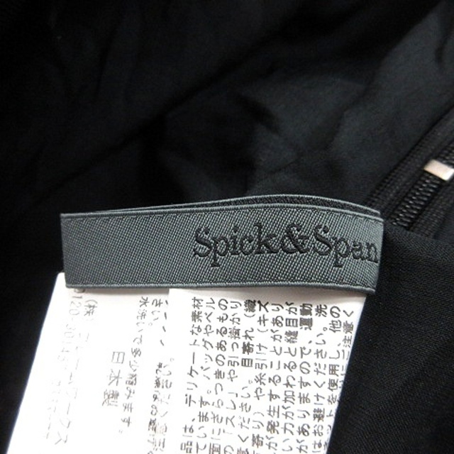 Spick & Span(スピックアンドスパン)のスピック&スパン ギャザースカート ミニ 麻混 リネン混 40 黒 ブラック レディースのスカート(ミニスカート)の商品写真