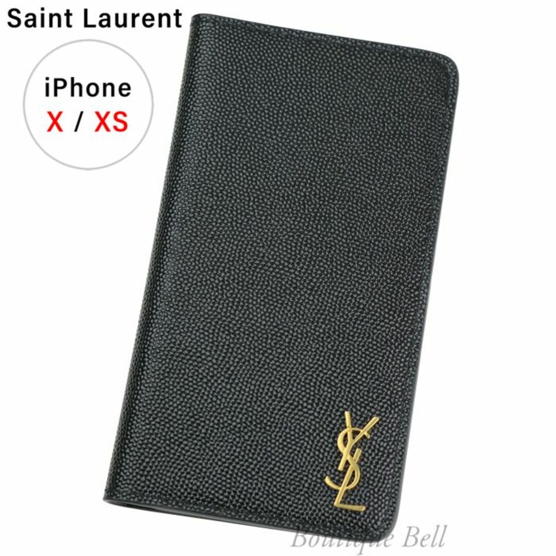 Saint Laurent(サンローラン)の【SL】サンローラン YSLロゴ iPhoneＸ/XS 手帳型ケース BK スマホ/家電/カメラのスマホアクセサリー(iPhoneケース)の商品写真