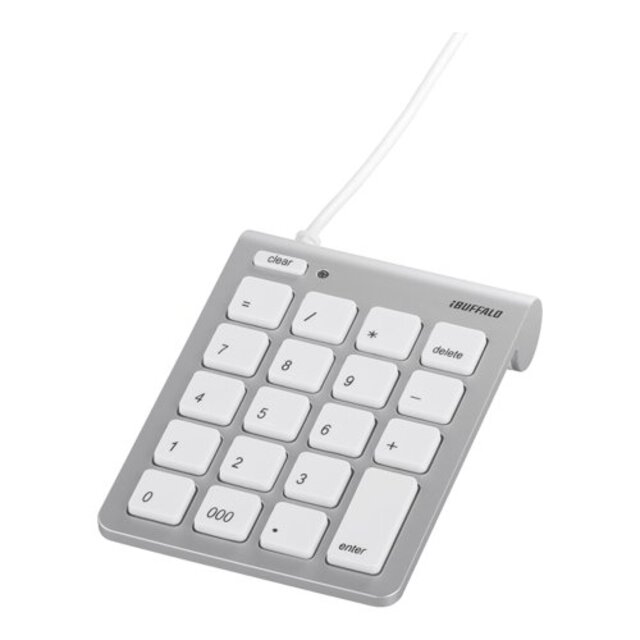 iBUFFALO テンキーボード Mac用 USB接続 スリム 独立キー シルバー BSTK08MSV g6bh9ry