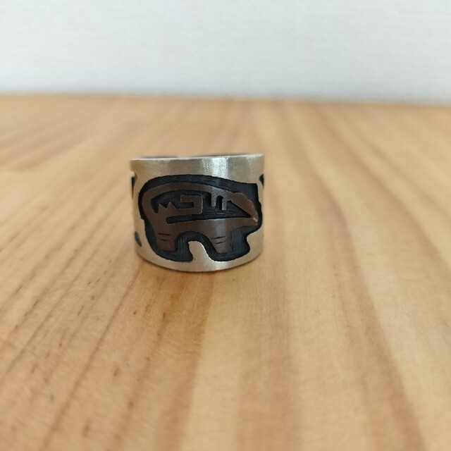 ホピ インディアジュエリー 熊 ベア シルバー925 HOPI メンズのアクセサリー(リング(指輪))の商品写真