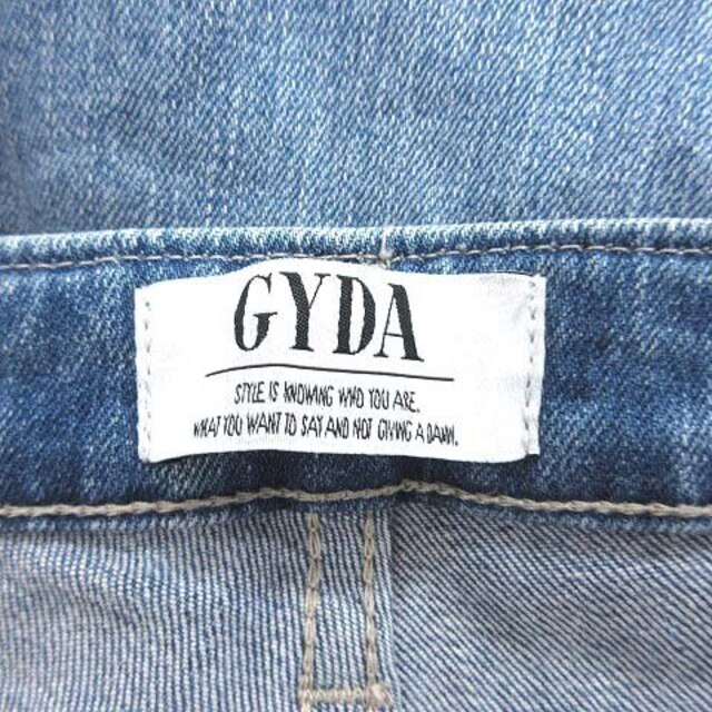 GYDA(ジェイダ)のジェイダ スキニーパンツ デニム ダメージ加工 ストレッチ M 青 ブルー レディースのパンツ(デニム/ジーンズ)の商品写真