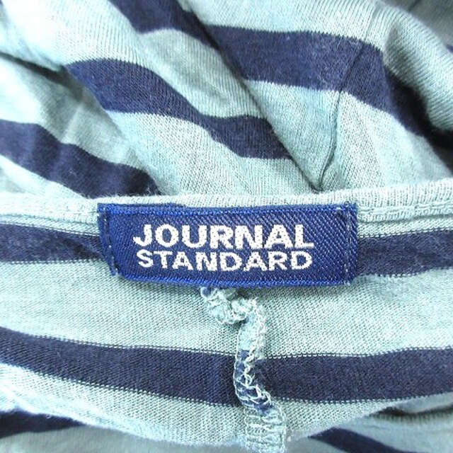 JOURNAL STANDARD(ジャーナルスタンダード)のジャーナルスタンダード カーディガン ボートネック レース ボーダー 半袖 緑 レディースのトップス(カットソー(半袖/袖なし))の商品写真