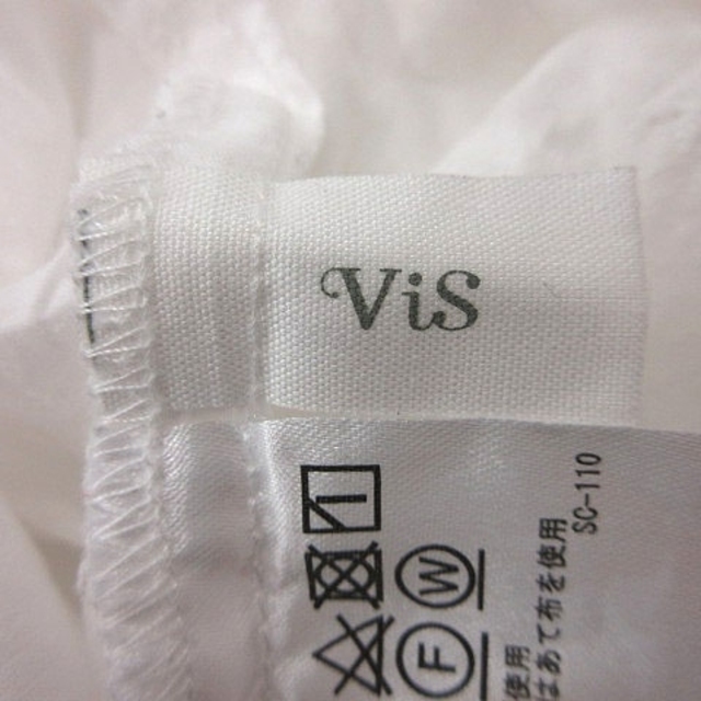ViS(ヴィス)のビス ViS ブラウス 刺繍 レース Vネック 長袖 F 白 ホワイト レディースのトップス(シャツ/ブラウス(長袖/七分))の商品写真