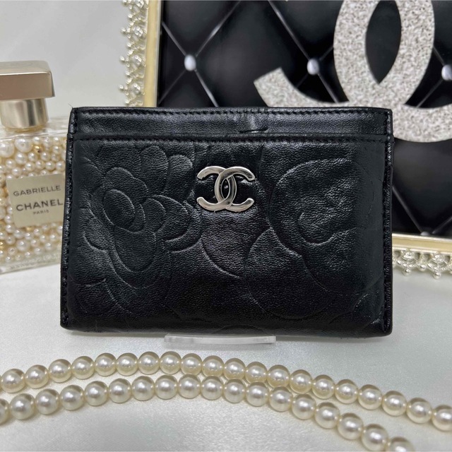 限定版 CHANEL✨シャネル✨財布✨コインカードケース✨カメリア✨L字