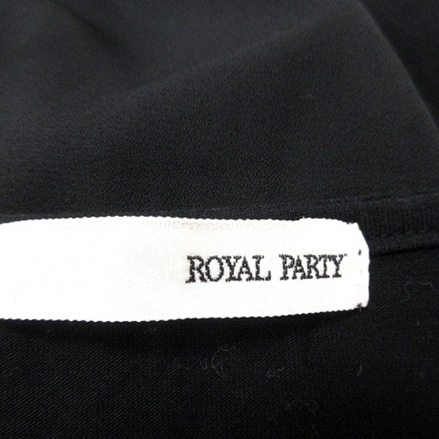 ROYAL PARTY(ロイヤルパーティー)のロイヤルパーティー カットソー Uネック ノースリーブ F 黒  レディースのトップス(カットソー(半袖/袖なし))の商品写真