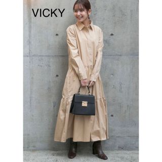 ビッキー(VICKY)のVICKY シャツティアードワンピース(ロングワンピース/マキシワンピース)