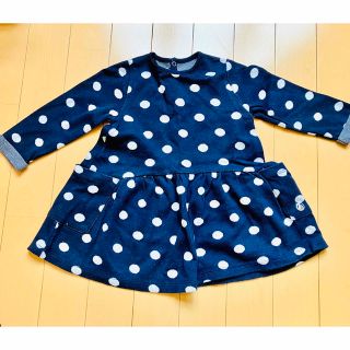 プチバトー(PETIT BATEAU)のプチバトー　ワンピース　80サイズ(ワンピース)