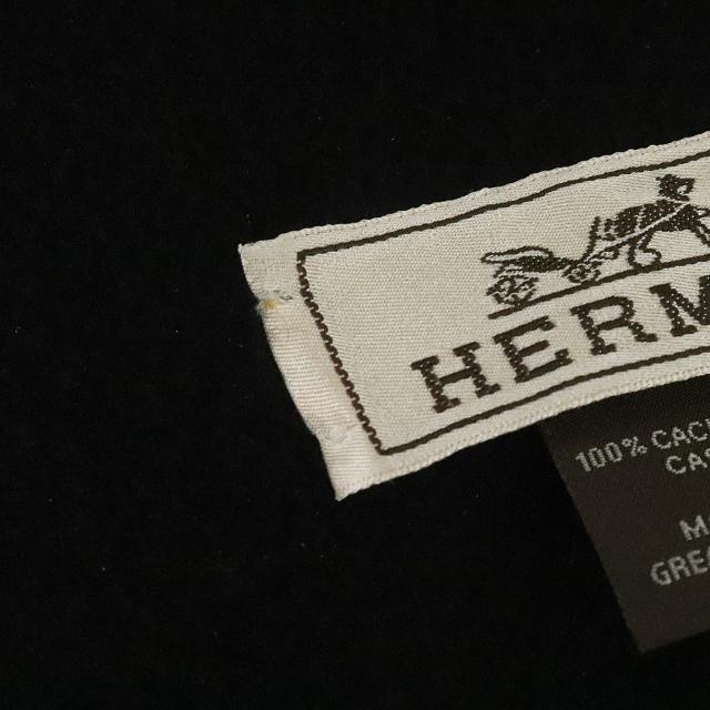 Hermes - エルメス マフラー 中古 ブラック カシミア100% HERMES