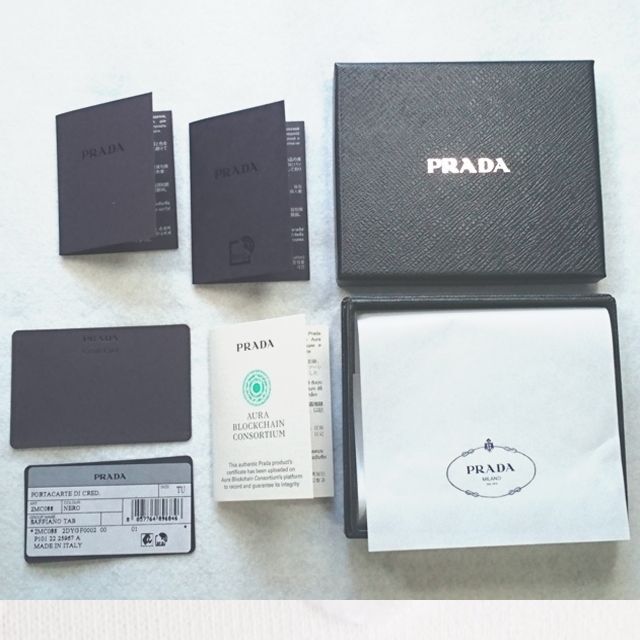 PRADA - ○新品/正規品○ PRADA サフィアーノレザーxレザー カード