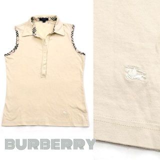 バーバリー(BURBERRY)のバーバリー■ノバチェック柄　襟付きノースリーブトップス　タンクトップシャツ(Tシャツ(半袖/袖なし))