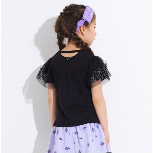 ANNA SUI mini - ANNA SUI minチュールＴシャツ・小花刺しゅうスカパン