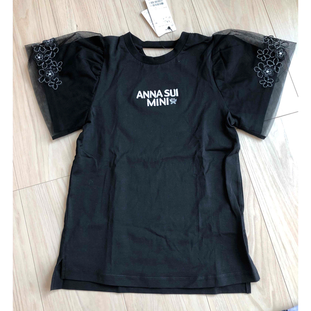 ANNA SUI mini(アナスイミニ)のANNA SUI minチュールＴシャツ・小花刺しゅうスカパンセット 新品 キッズ/ベビー/マタニティのキッズ服女の子用(90cm~)(Tシャツ/カットソー)の商品写真