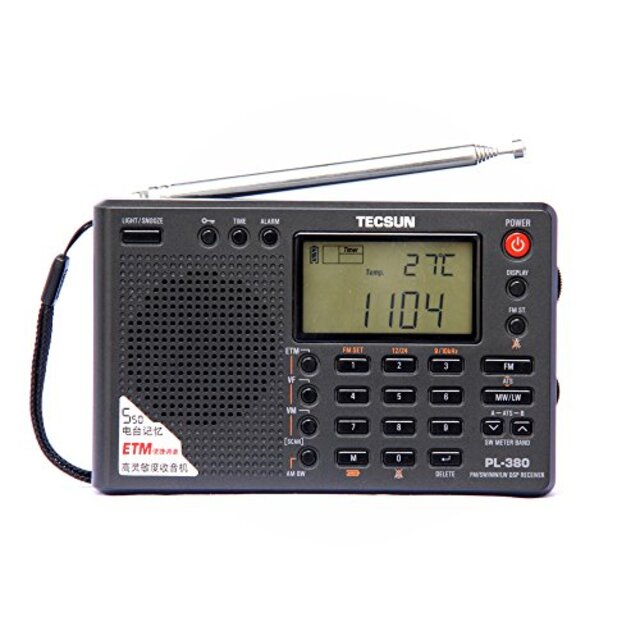 PL-380オールバンド・デジタル・ラジオ　TECSUN　DSP処理（色：ブラック）【日本語説明書】 g6bh9ry