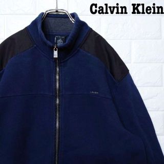 カルバンクライン(Calvin Klein)の刺繍ロゴ★カルバンクライン Calvin Klein ジップトレーナー フリース(ブルゾン)