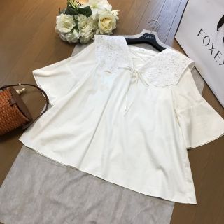 FOXEY NEW YORK♡パリジェンヌノワール♡ブラウス♡ホワイト♡